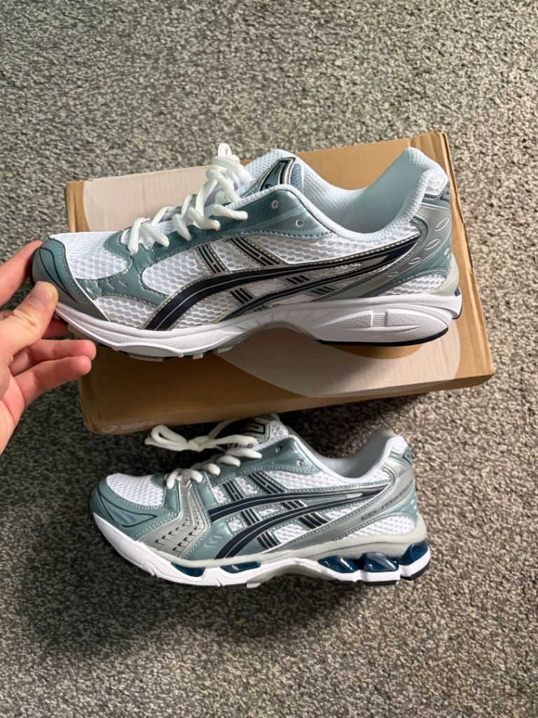 Grey fjord white ASICS 