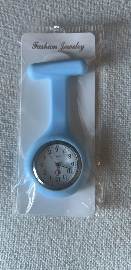 Blue Silicone Nurse Fob Watch Quartz Unisex