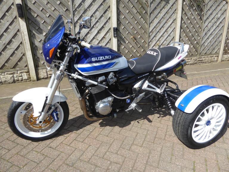 SUZUKI GSX 1400 TRIKE 52 REG BILLET YOKES AKRAPOVIC UPSIDE DOWN FRONT END  
