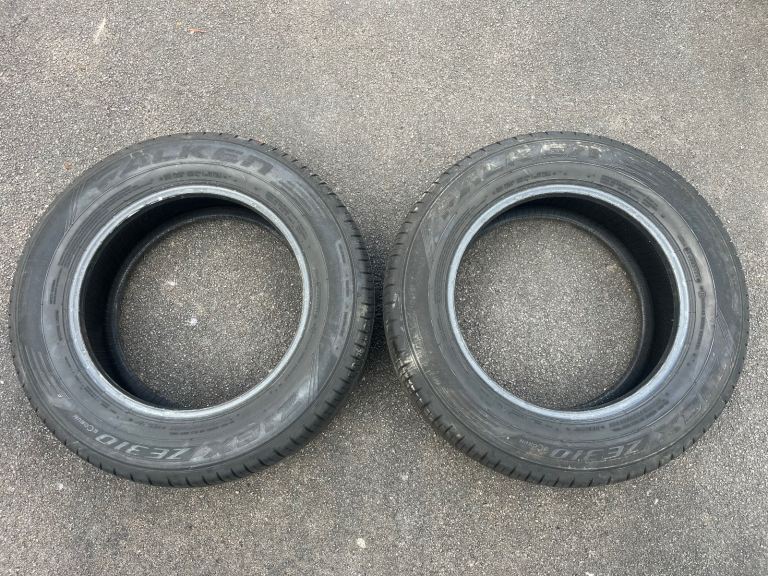 2x part worn Falken van tyres 225/60R16 7mm of tread