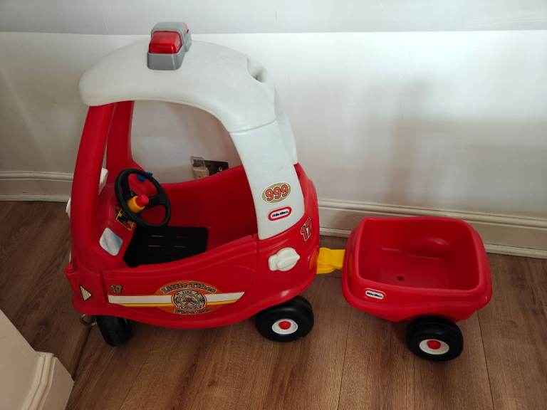 Little tikes cozy fire engine and trailer 