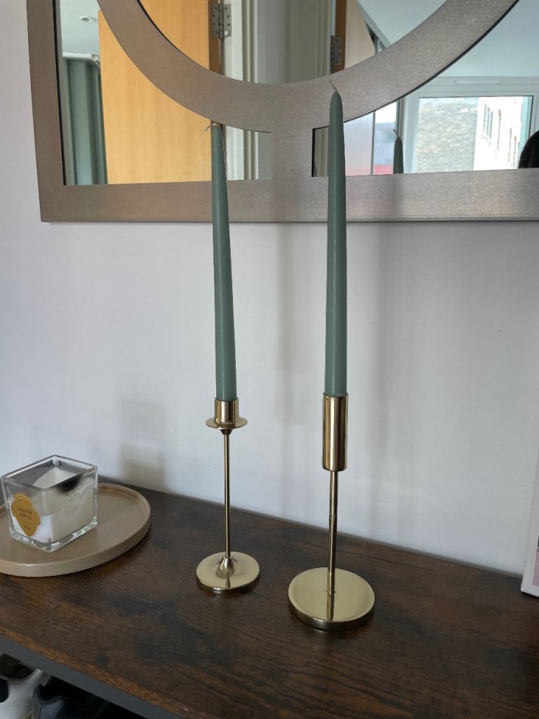 H&M Home Gold Candle Holders w/ Candlesticks