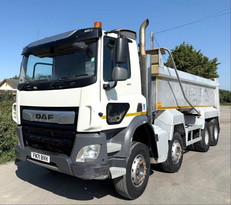 2021 DAF CF85.460 8X4 AGGREGATE TIPPER MUCKAWAY EASYSHEET A/C 32 TON EURO-6
