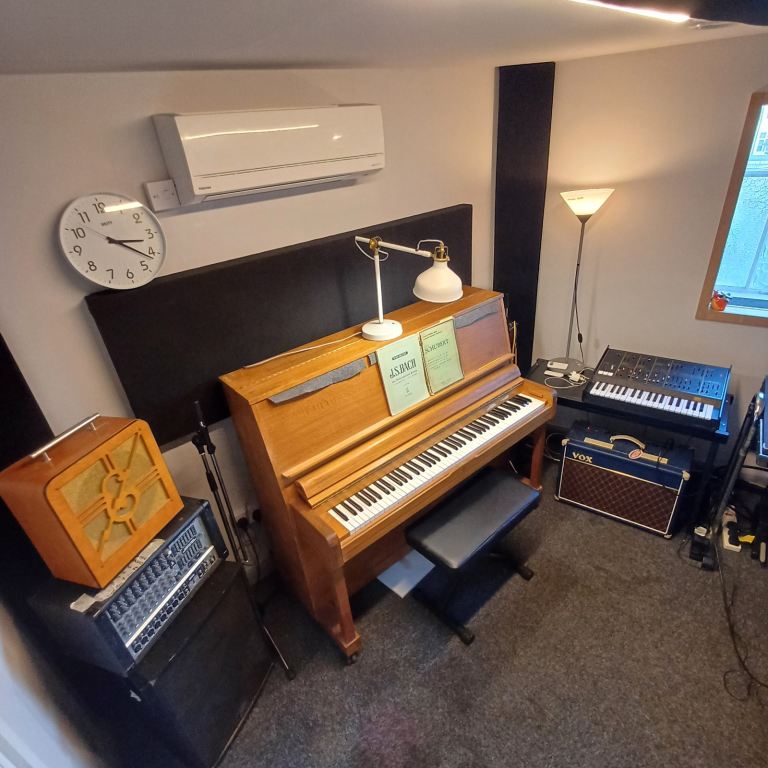 Music studio share north London piano drums congas & more