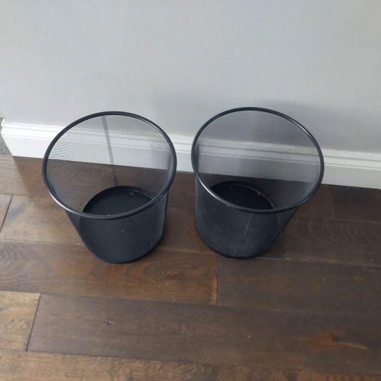 2 Steel Mesh Paper baskets 