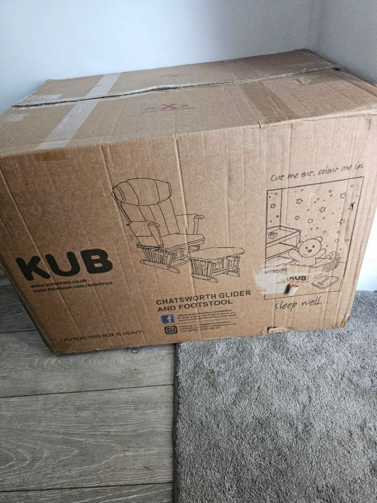 Brand new in the box Kub  Chatsworth glider nursing chair and stool