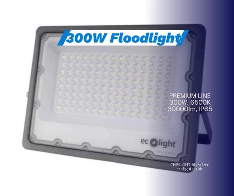 300W Premium LED Floodlight - Outdoor Security & Garden Lighting IP65 6500K