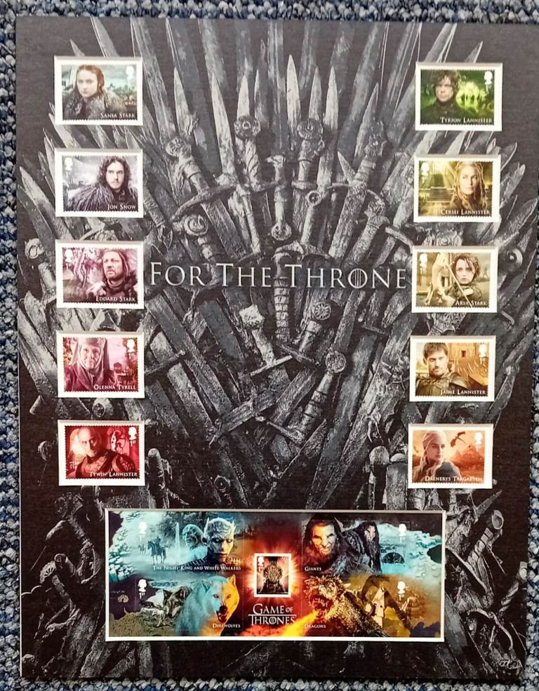 Royal Mail Stamps Game of Thrones Pack Code 551, Mini Sheet Beautifull