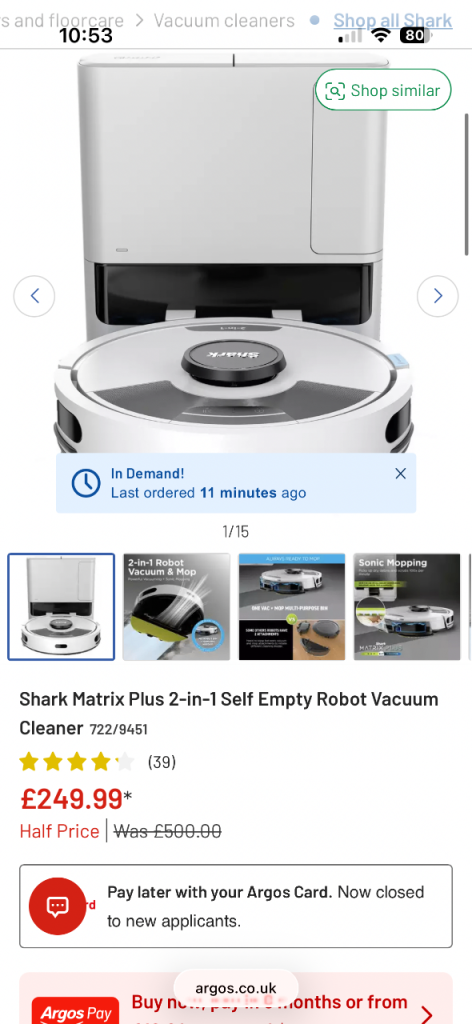 CAN HAND DELIVER,BRAND NEW SEALED Shark Matrix Plus 2-in-1 Self Empty Robot Vacuum Cleaner,FIX PRICE