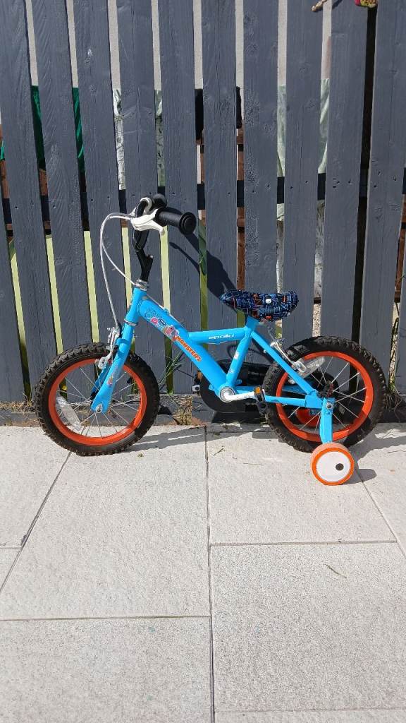 Kids Blue Bike with Stabilisers - Ready to Ride