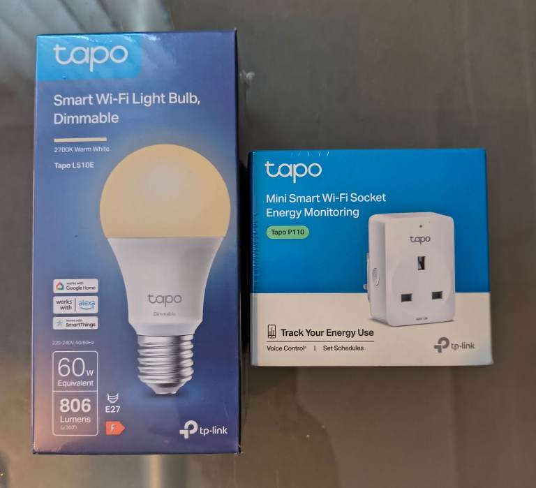 Tapo Smart Wi-Fi Light Bulb & Mini Smart Wi-Fi Socket – New