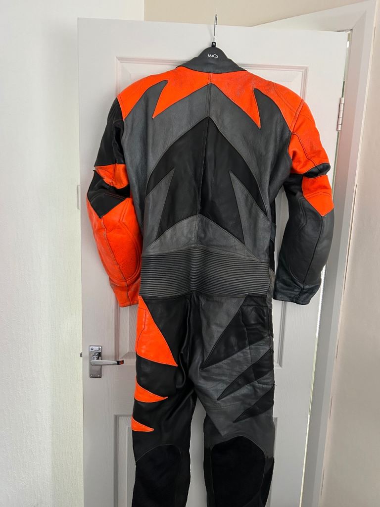 Akita mens all in one leather motorcycle suit