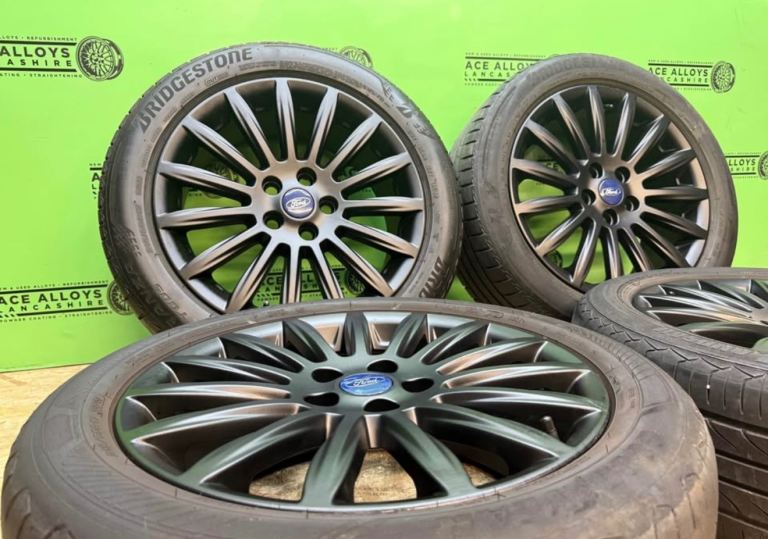REFURBISHED GENUINE FORD 17” 5x108 ALLOY WHEELS + TYRES CONNECT FOCUS MONDEO