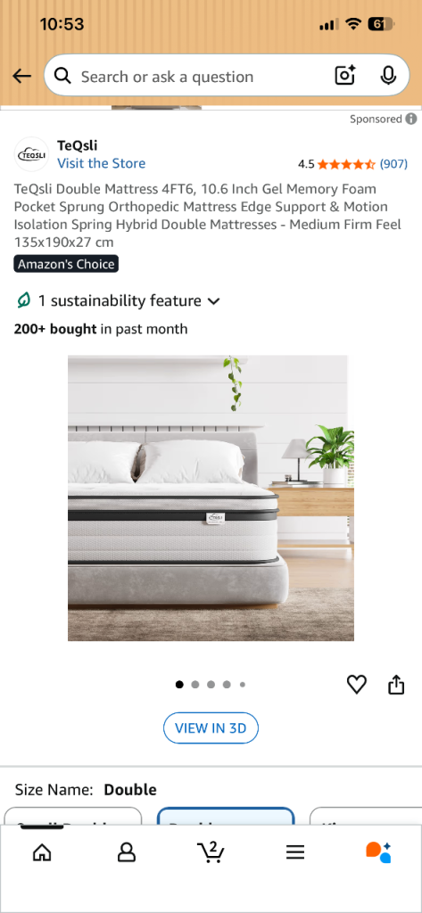 Double bed mattress Brand new