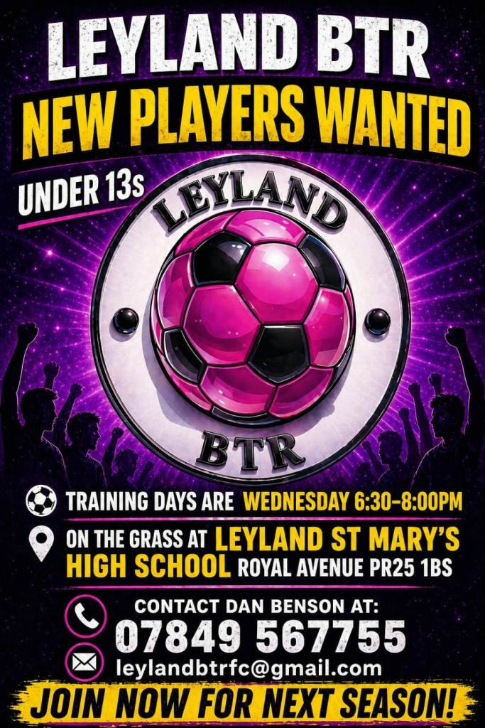 U13s Leyland BTR football club