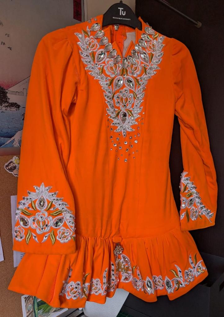 IRISH DANCE Orange Solo Dress