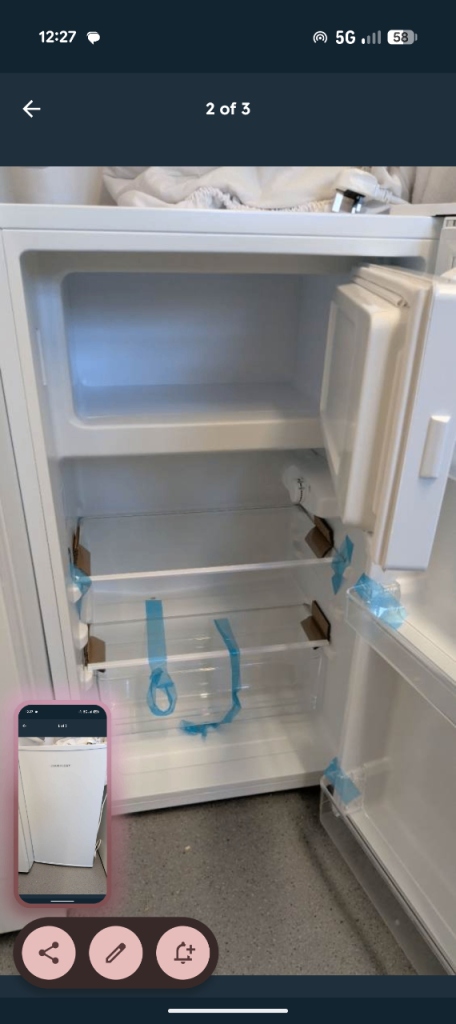 Under counter fridge with ice box 