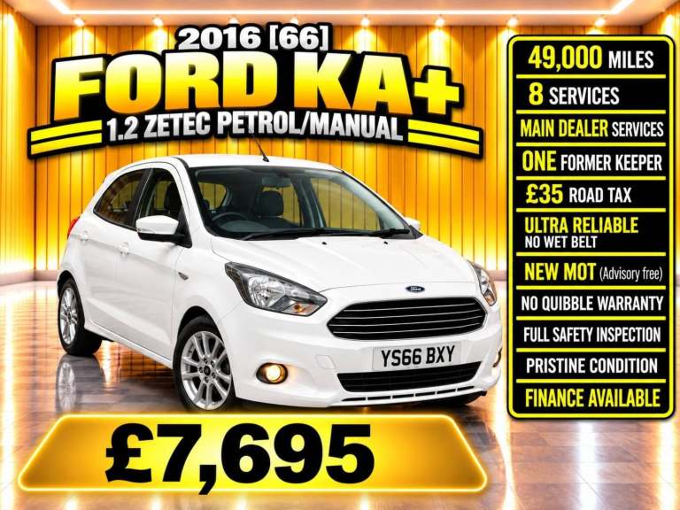 2016 Ford Ka+ 1.2 Zetec 5dr HATCHBACK Petrol Manual