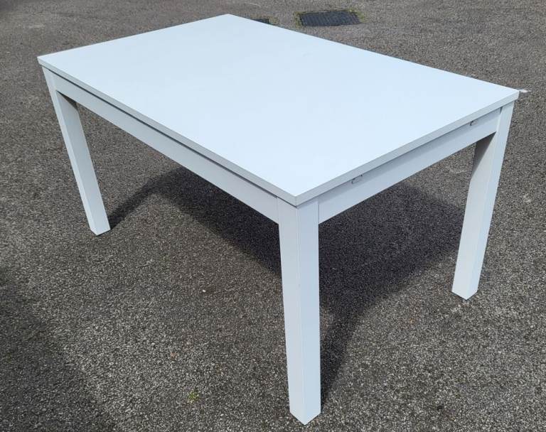 Ikea Bjursta White Extending Table 140-220cm FREE DELIVERY 061