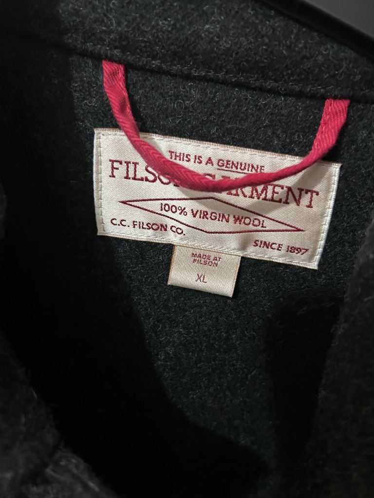 Men Filson Mackinaw Wool Cruiser Dark Navy XL