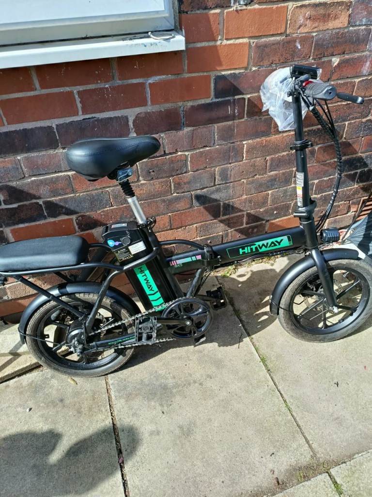 HITWAY Electric Folding Bike – Black, Good Condition