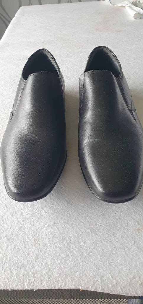 MENS CLAUDIO CONTE BLACK  SLIP ON SHOES - SIZE 44 - NEVER WORN