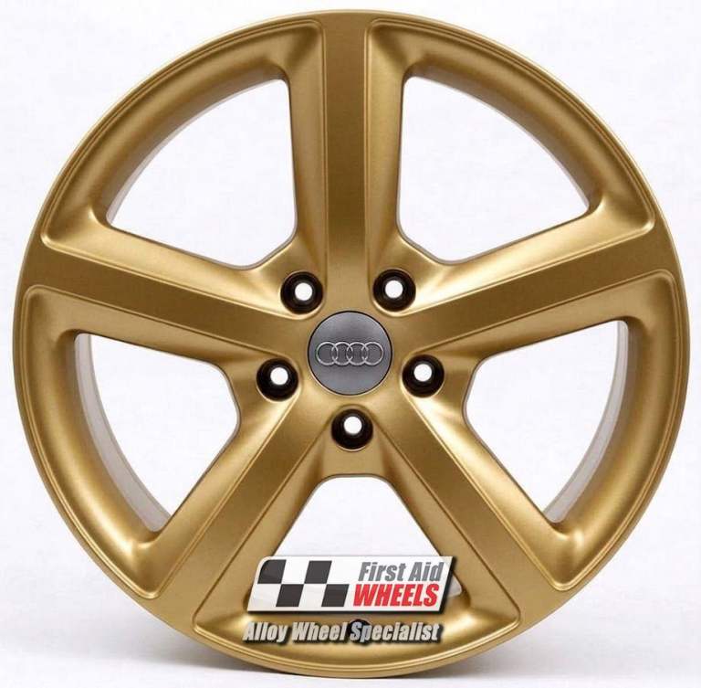 R173AGS Swap AUDI Q7 4L 4X 20'' GENUINE 5 SPOKE SATIN AURUM GOLD ALLOY WHEELS