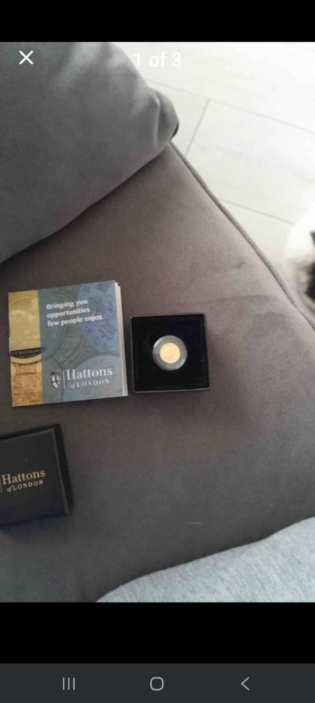 1/8 gold sovereign coin  swap
