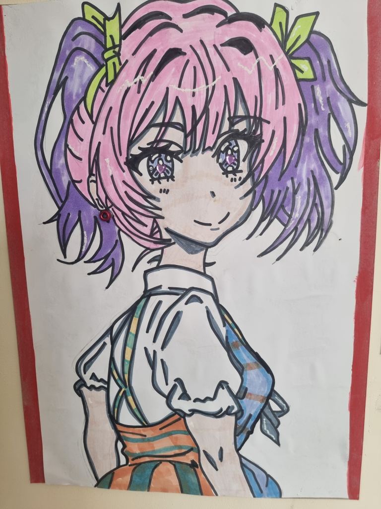 Anime Style Drawing – Hand-Drawn Original Art