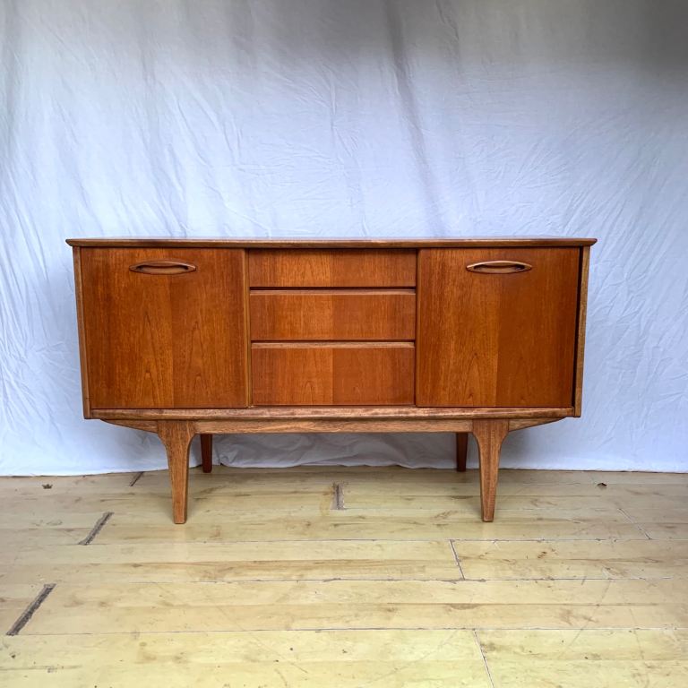 Vintage mid century teak compact small Jentique sideboard 1960s.  