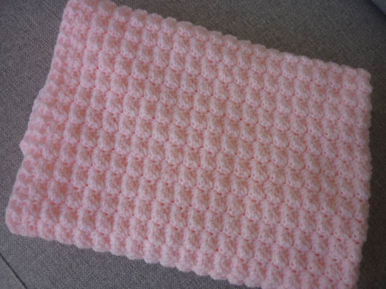 New baby's blanket - apricot colour