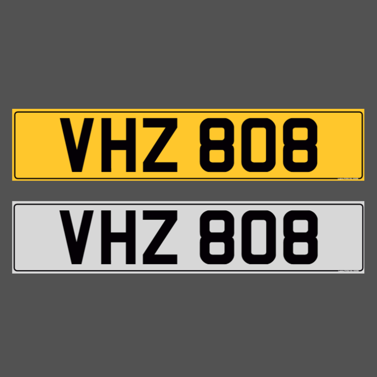 VHZ 808 - Dateless Cherished Registration Number Plate