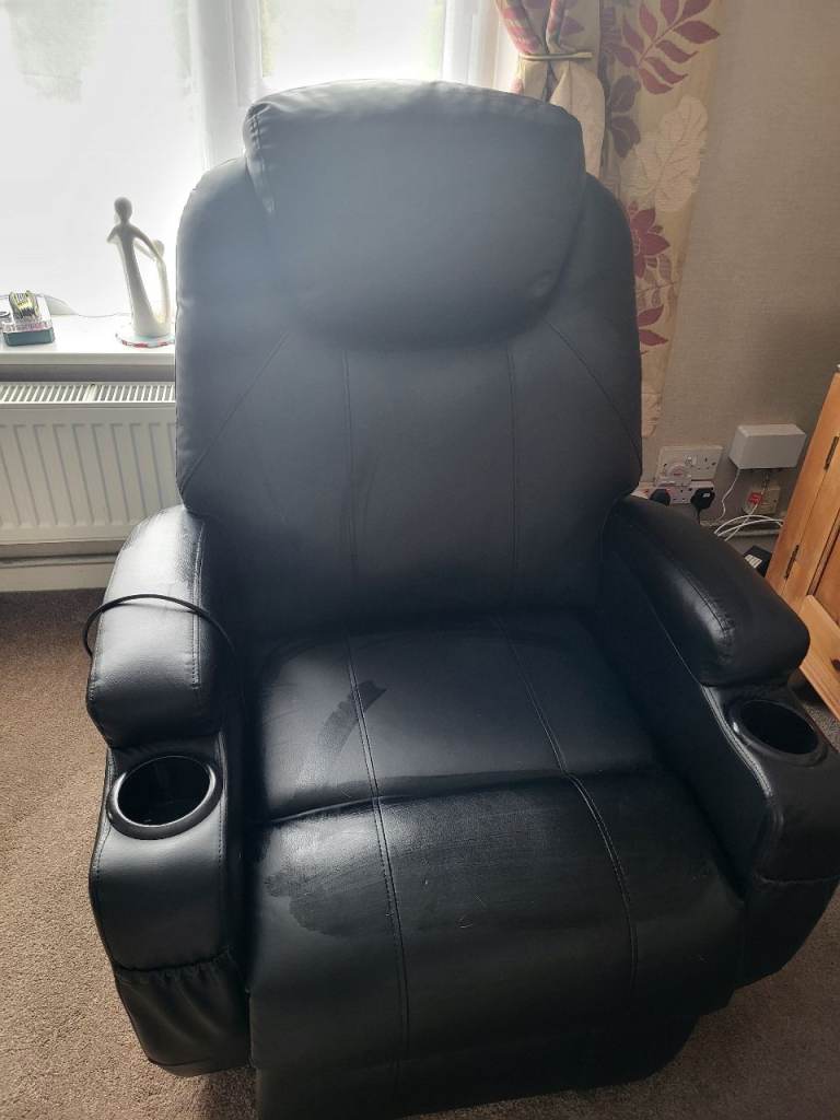 Electric rise recline heat massage chair 