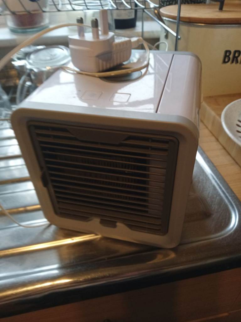 Portable Mini Air Cooler - White, Good Condition