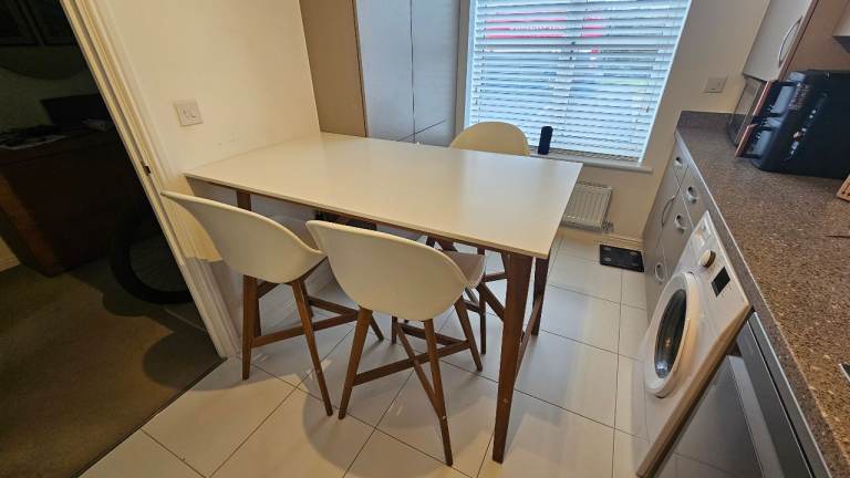 IKEA Table White Fanbyn Kitchen Bar Diner