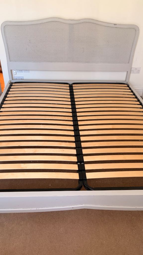 Stylish Grey Super King  Bed Frame with Slats – Good Condition