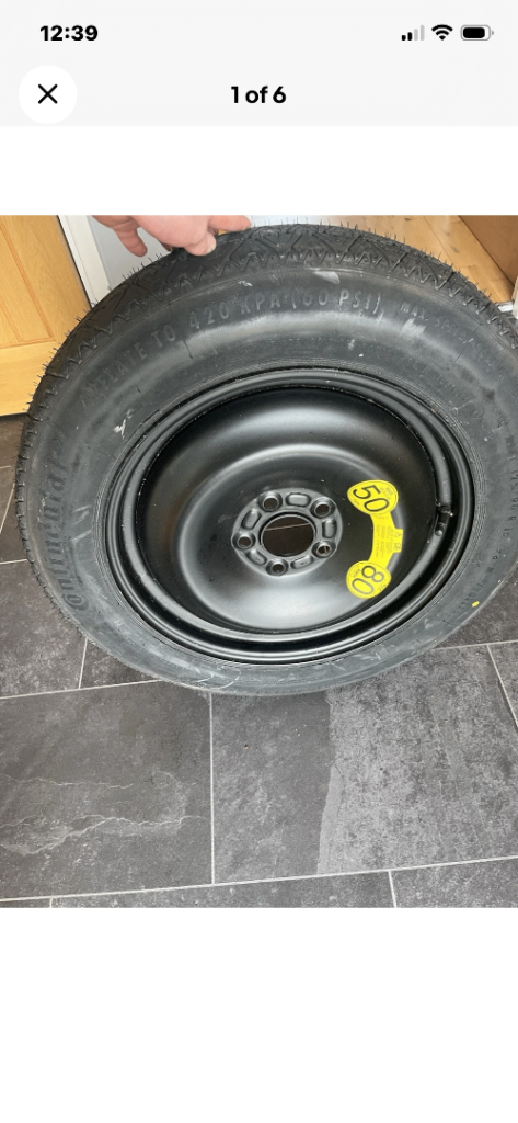 Ford 16” space saver wheel (5stud) and new tyre 16”