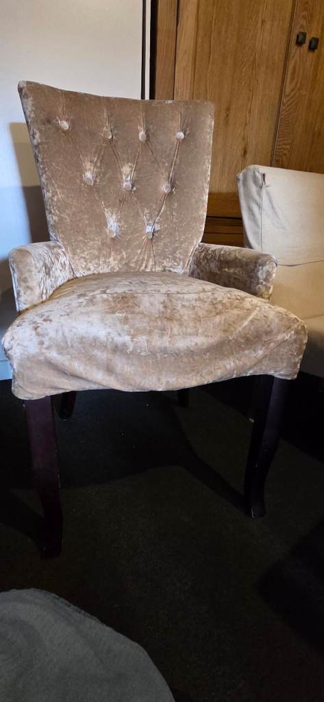Velvet chairs- 2 available 