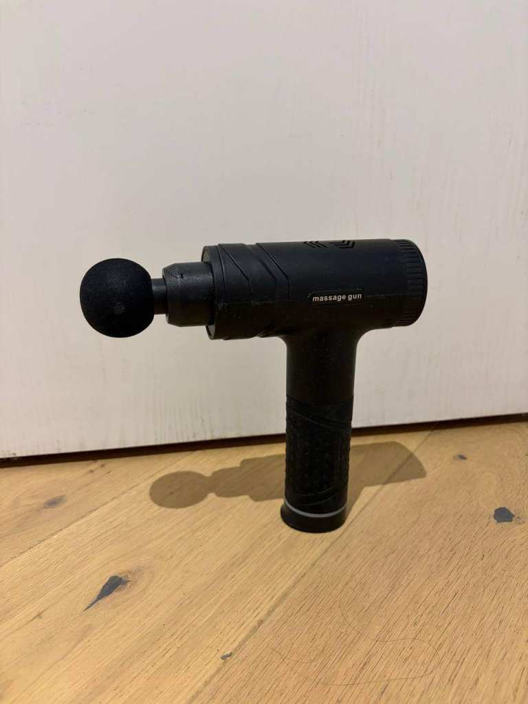Cordless Percussion Massage Gun (Generic) with Charger, Attachments & Built-in