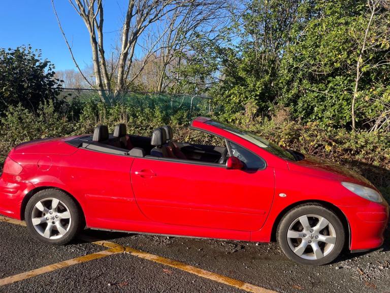 PEUGEOT 307 CC 1.6 ALLURE CONVERTIBLE 08 REG RED 2 DOOR 12 MONTHS MOT LOW INSURANCE