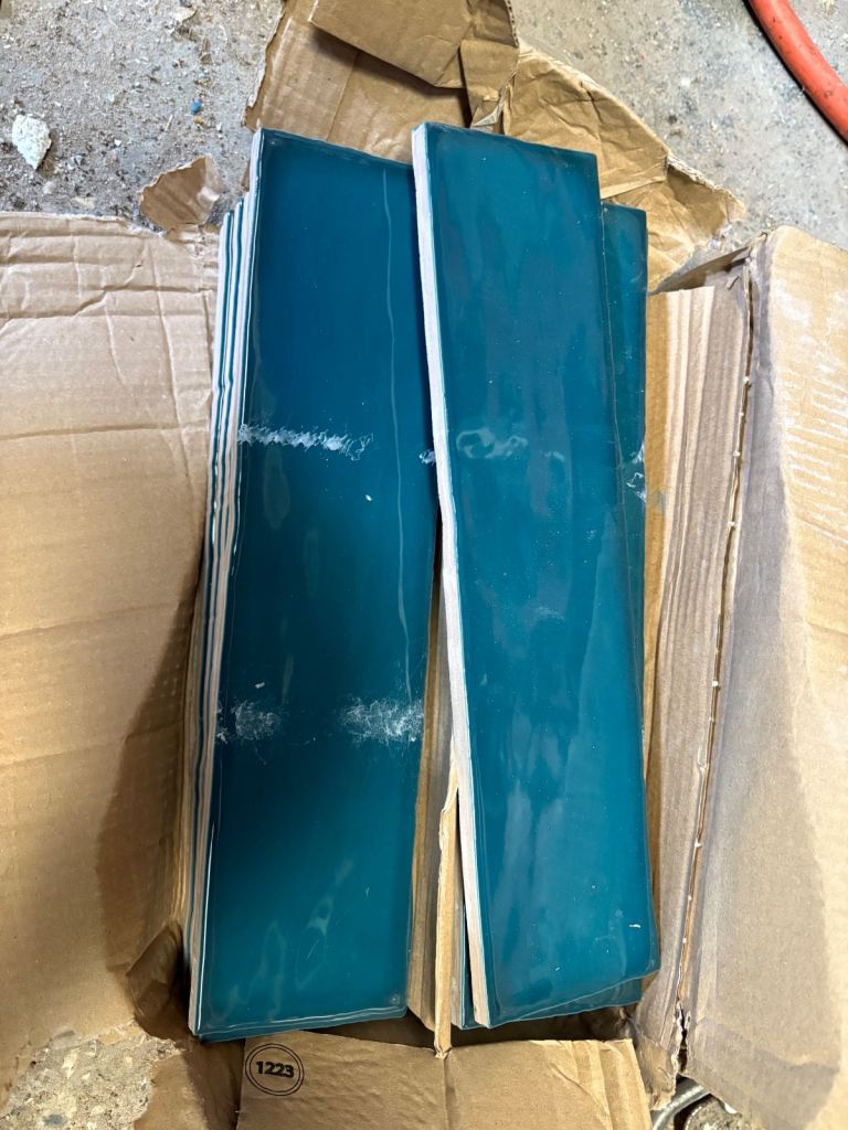 Peacock lampas tiles 