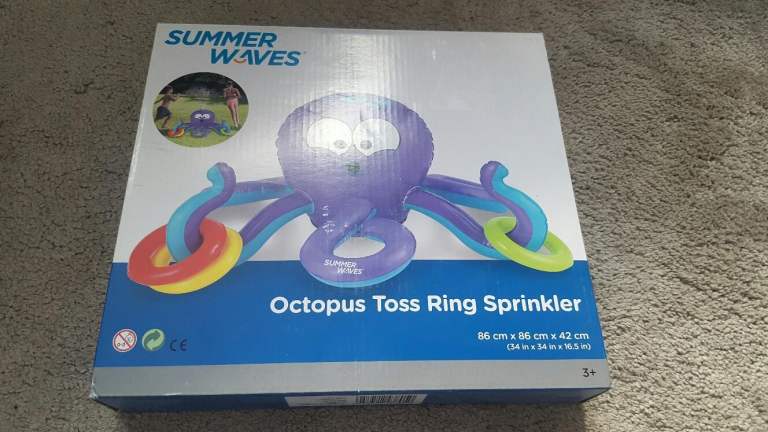 Octopus Inflatable Garden Sprinkler Toy (Brand New in Box)