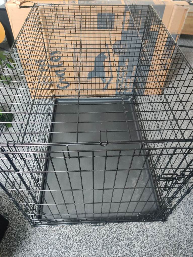 Single Door Folding Dog Crate Large