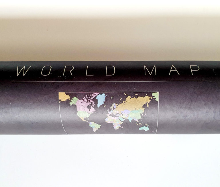 World Map in Tube. Brand NEW