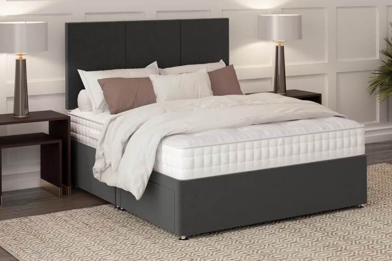 Elegant Sleep Plus Divan Double Bed With Mattress & Headboard 🌸 | COD **