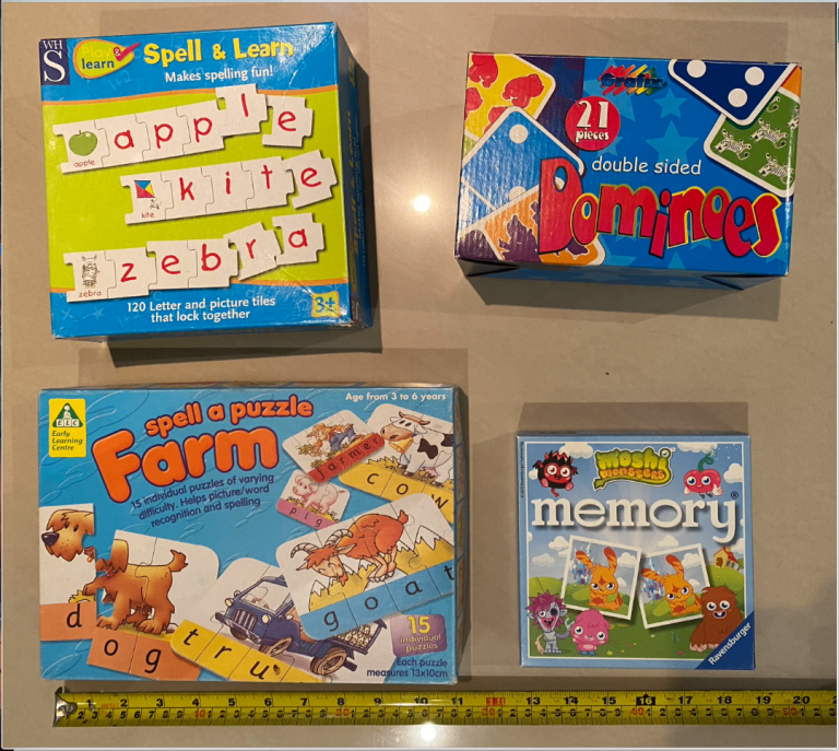 Educational bundle Moshi Monsters memory cards,  Spell & Learn x2, maths dominos 