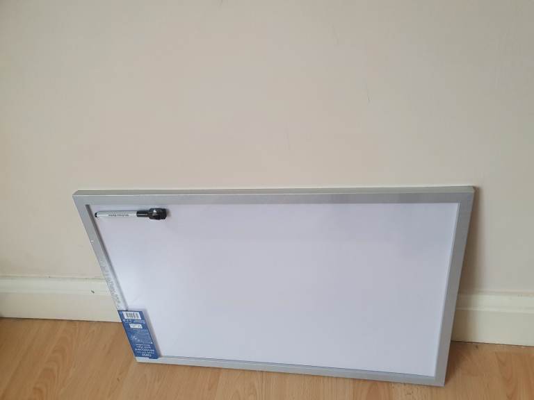 Whiteboard NEW for personal use or home schooling sealed/unopened with 1x marker/wiper 60cm x 40cm