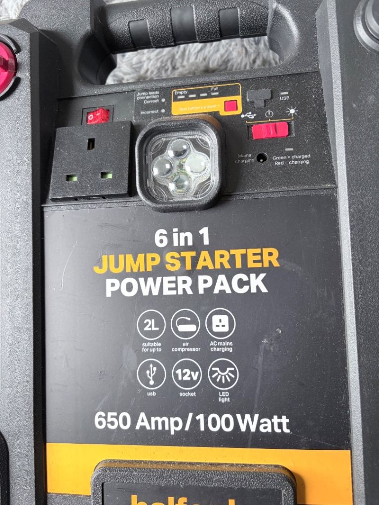 Car jump starter and power pack