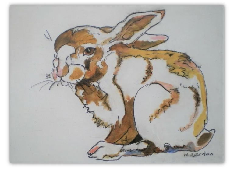Painting of baby hare 