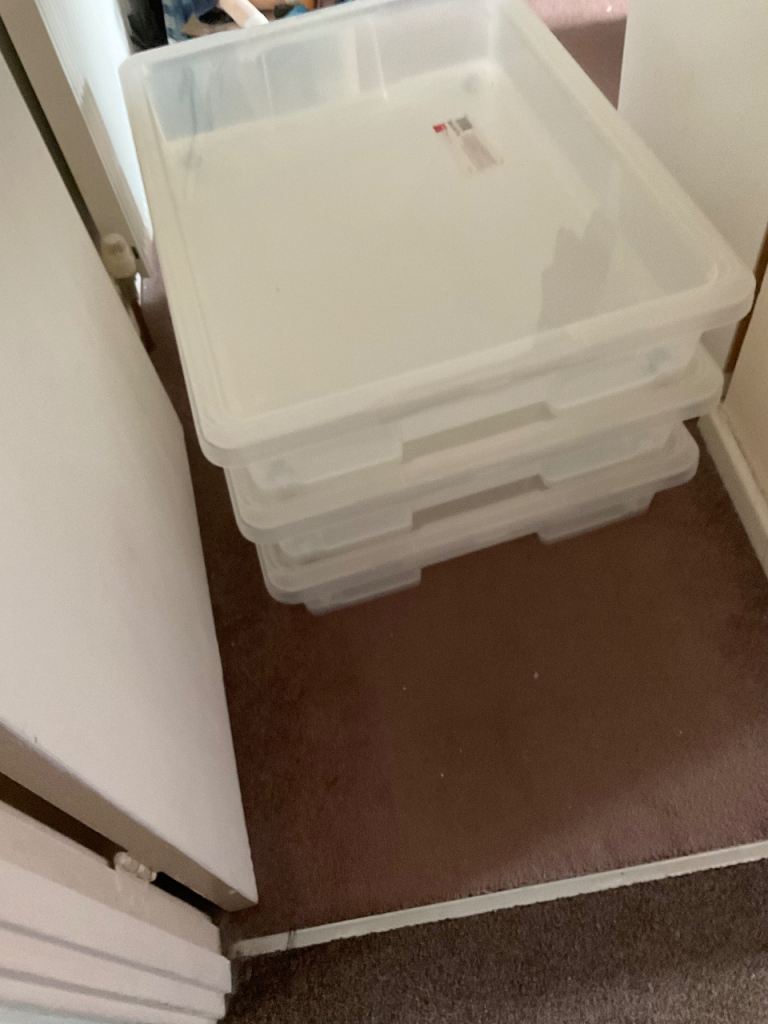 Plastic storage boxes